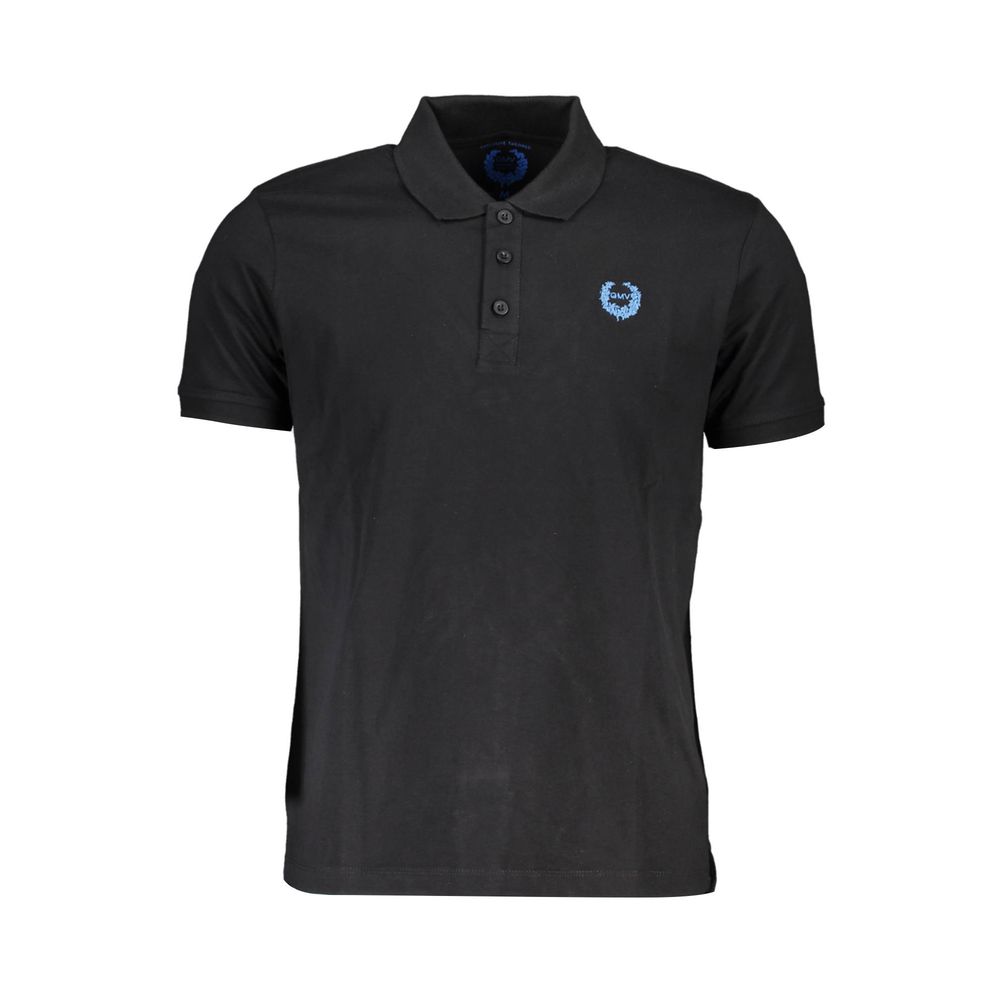 Gianmarco Venturi Black Cotton Men's Polo Shirt | Regal Royce