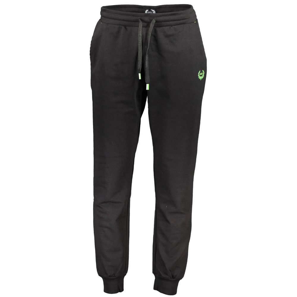 Gianmarco Venturi Black Cotton Men's Track Pant | Regal Royce