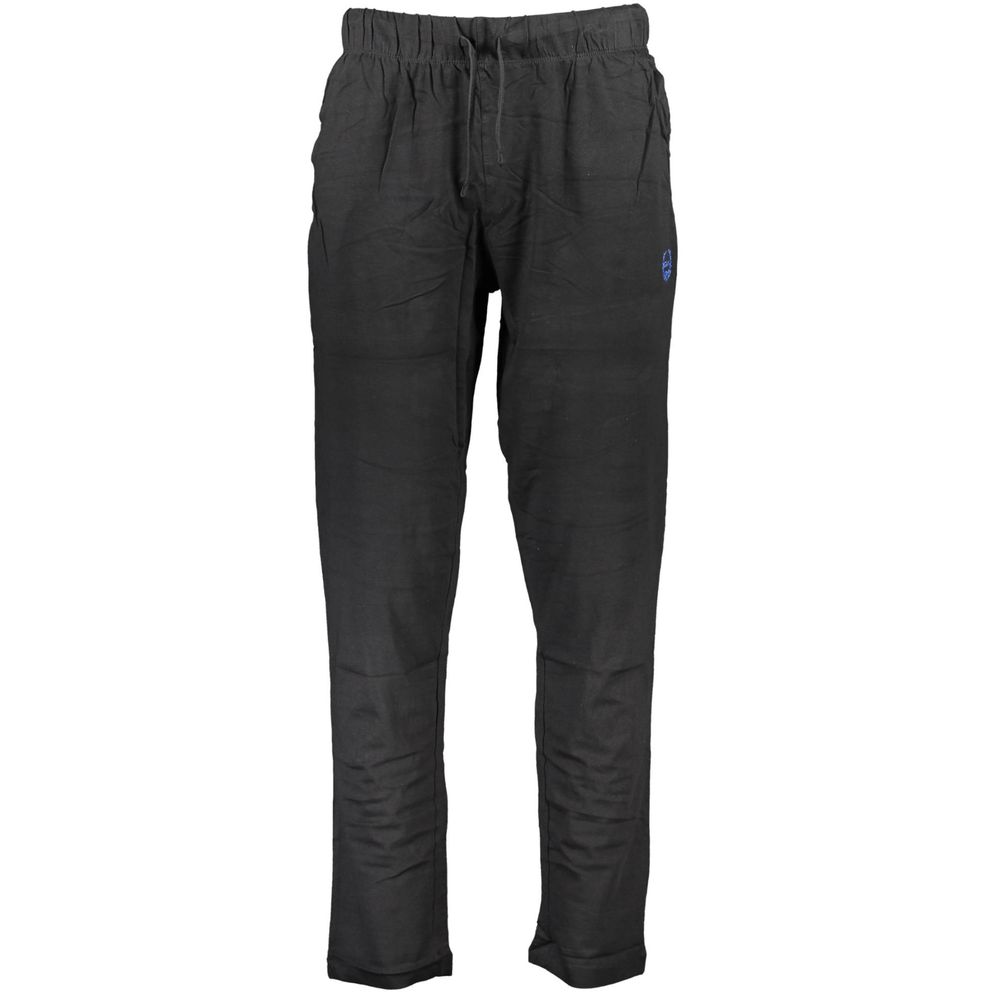Gianmarco Venturi Black Cotton Men's Trouser | Regal Royce