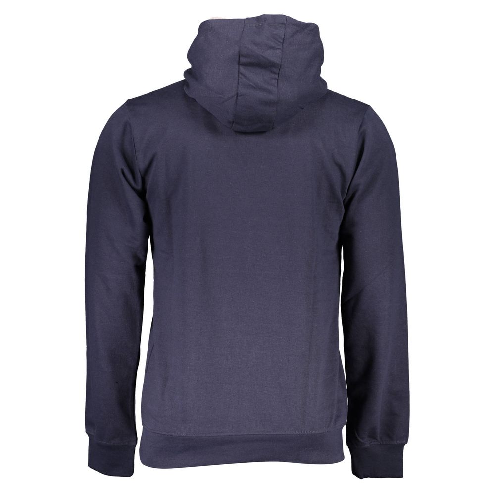 Gianmarco Venturi Blue Cotton Men Hoodie | Regal Royce
