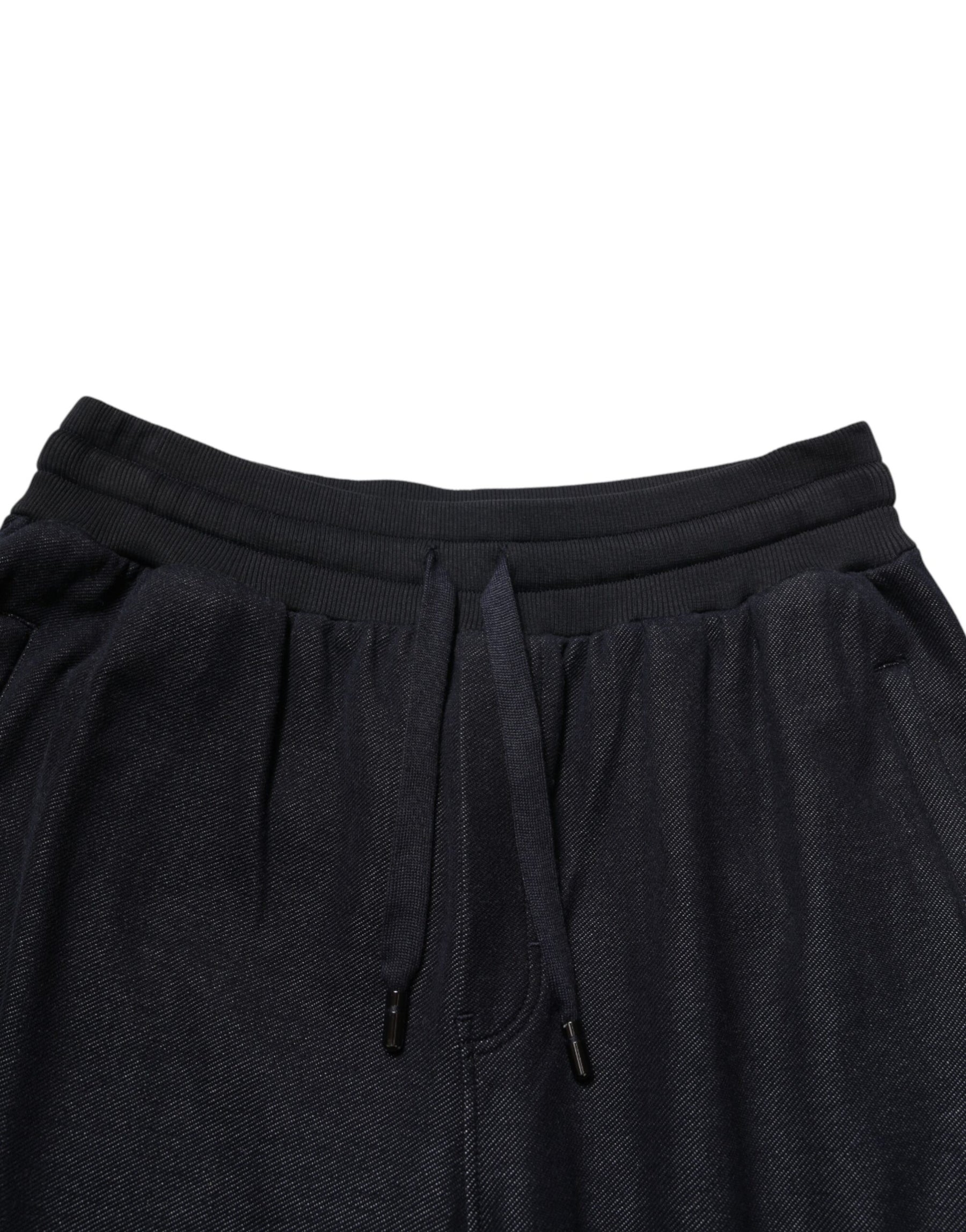 Dolce & Gabbana Black Cotton Blend Drawstring Jogger Jogger Pants | Regal Royce