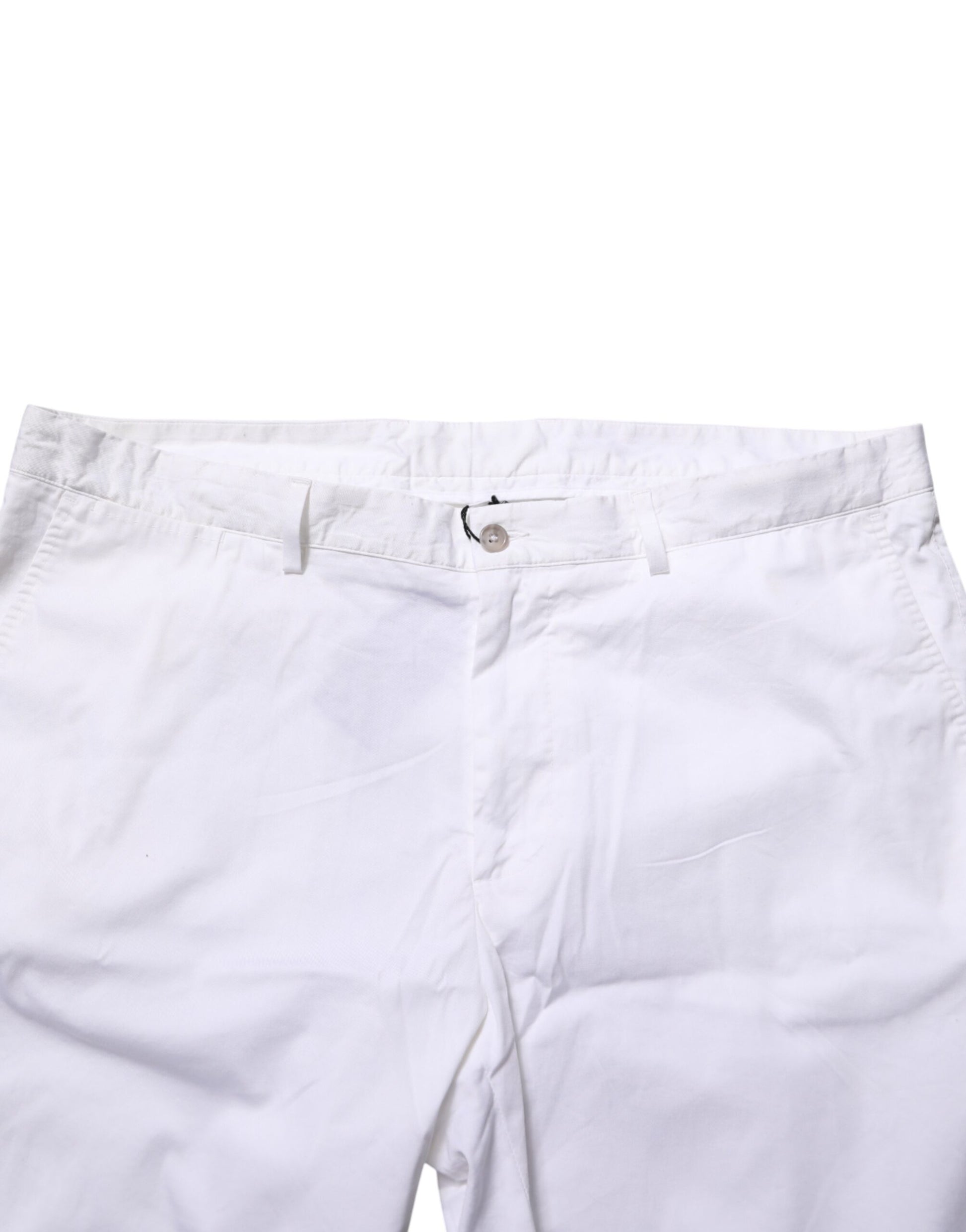 Dolce & Gabbana White Cotton Stretch Men Bermuda Pants