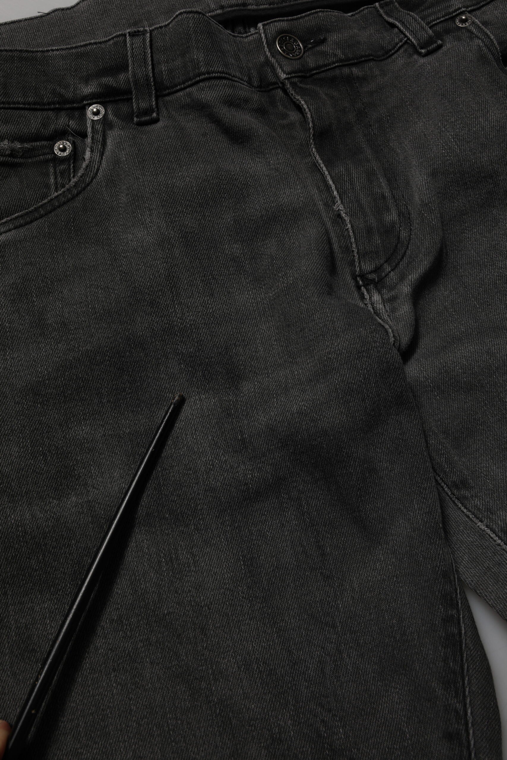 Dolce & Gabbana Dark Gray Cotton Skinny Men Denim Jeans | Regal Royce