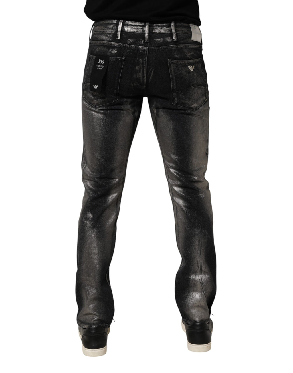 Emporio Armani Black Washed Slim Fit Men Denim Trouser Jeans