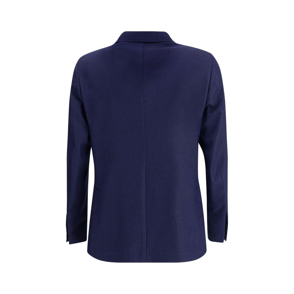 Gi Capri Blue Fleece Wool Coat | Regal Royce
