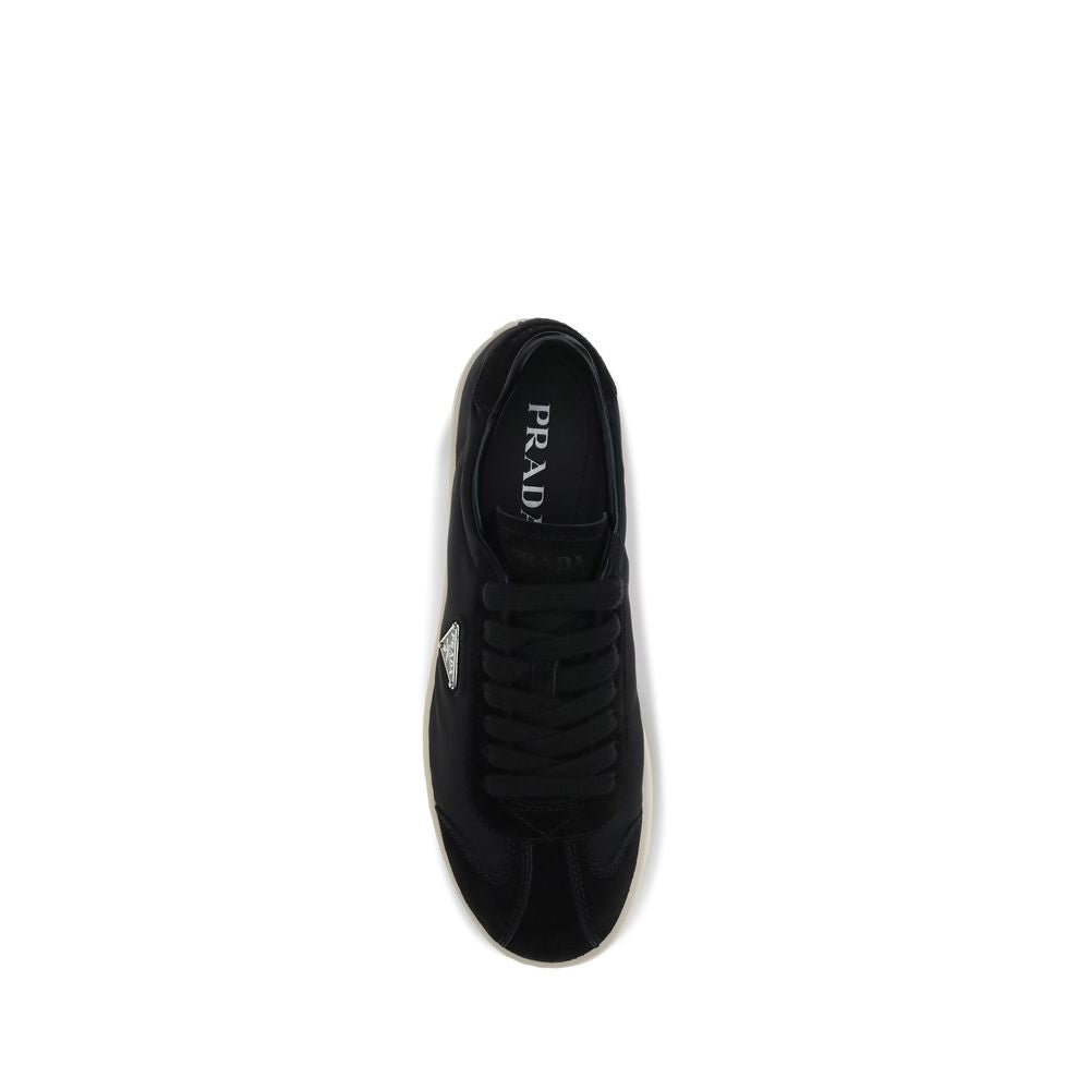 Prada Black Polyamide Low Top Sneakers | Regal Royce