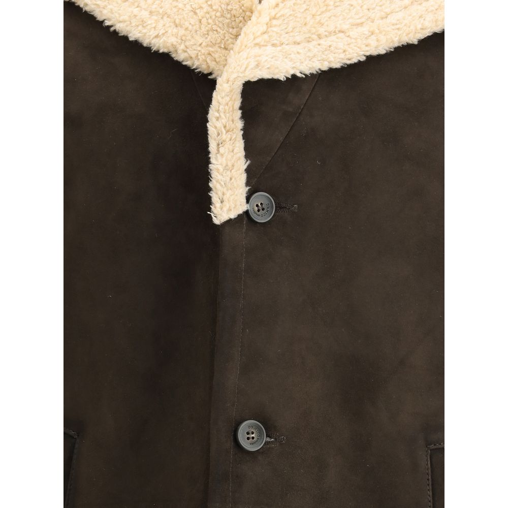 D'amico Brown Leather Coat | Regal Royce