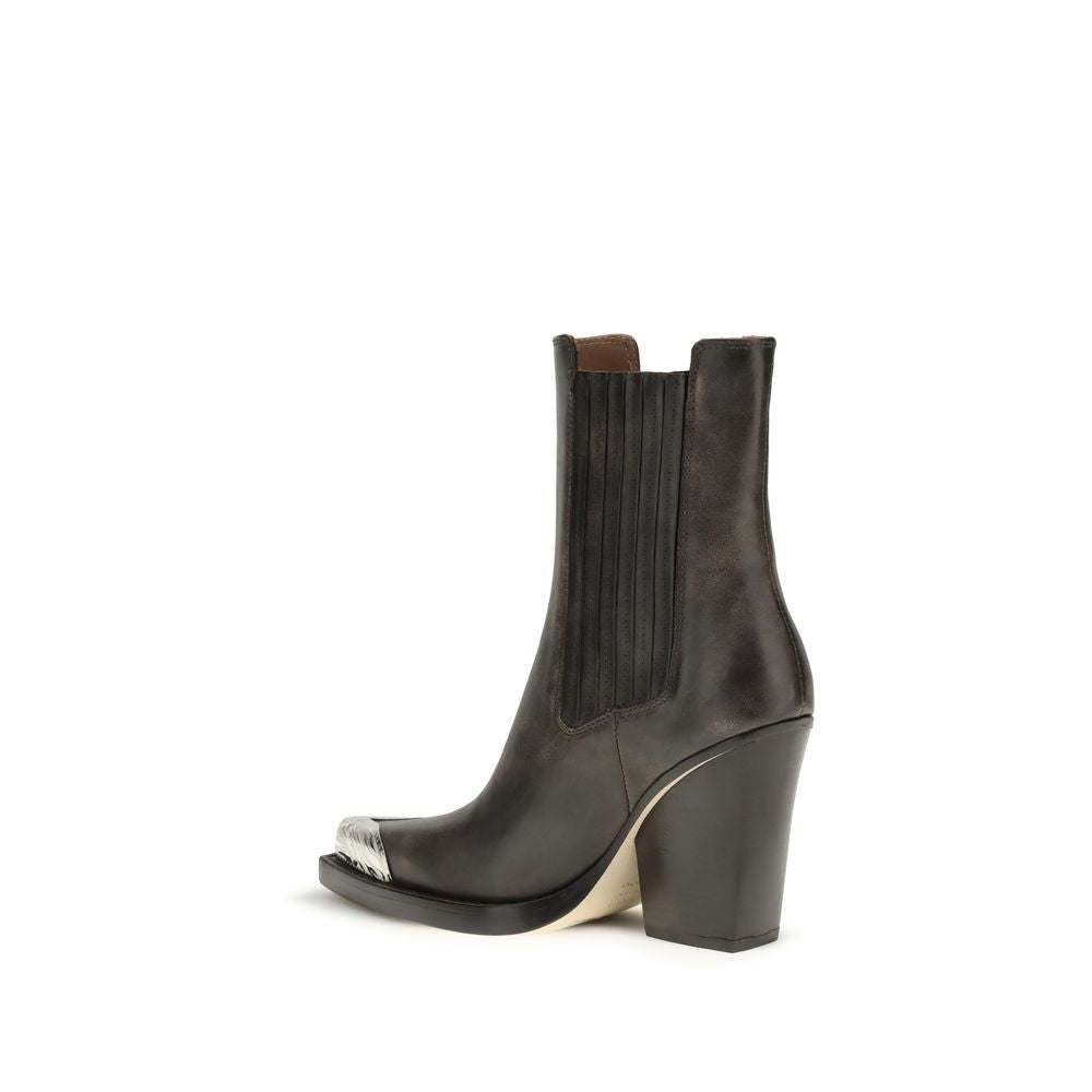 Paris Texas Black Leather Ankle Boots | Regal Royce