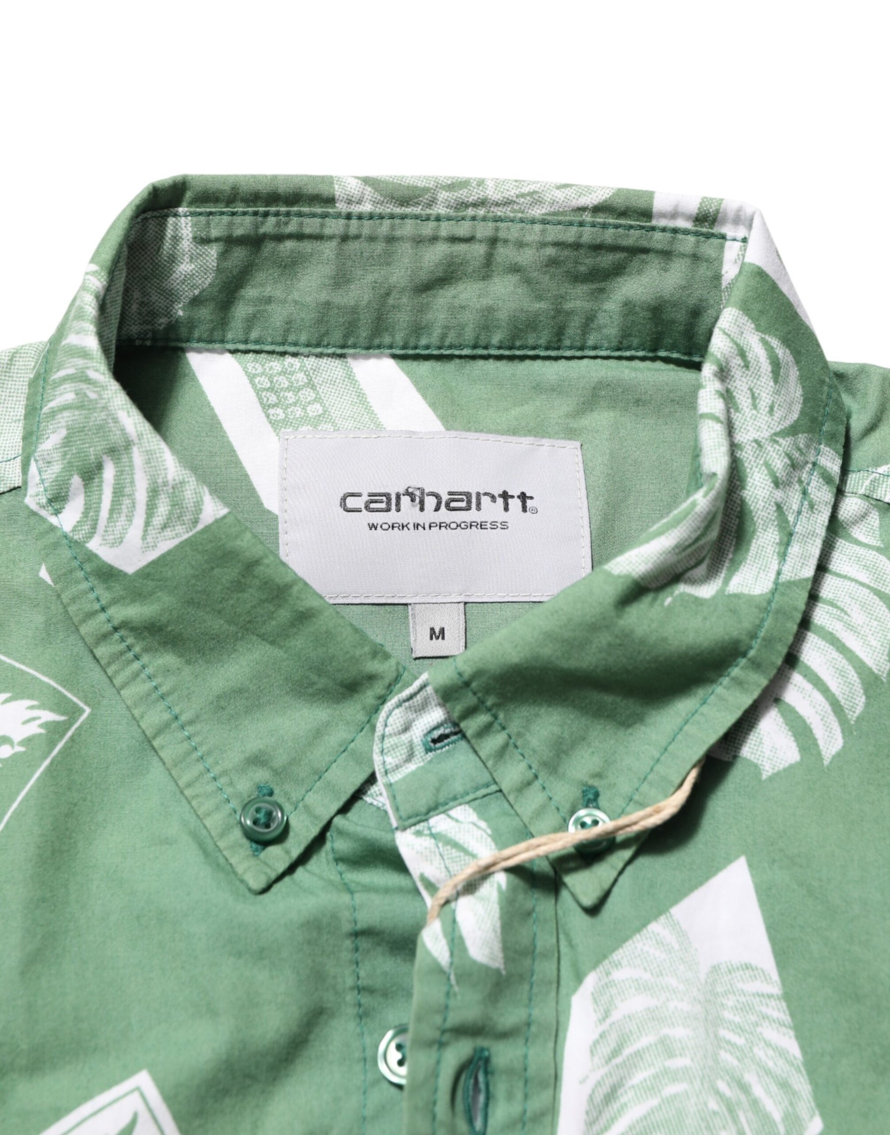 Carhartt Wip Green Printed Cotton Collared Short Sleeves Polo Shirt | Regal Royce