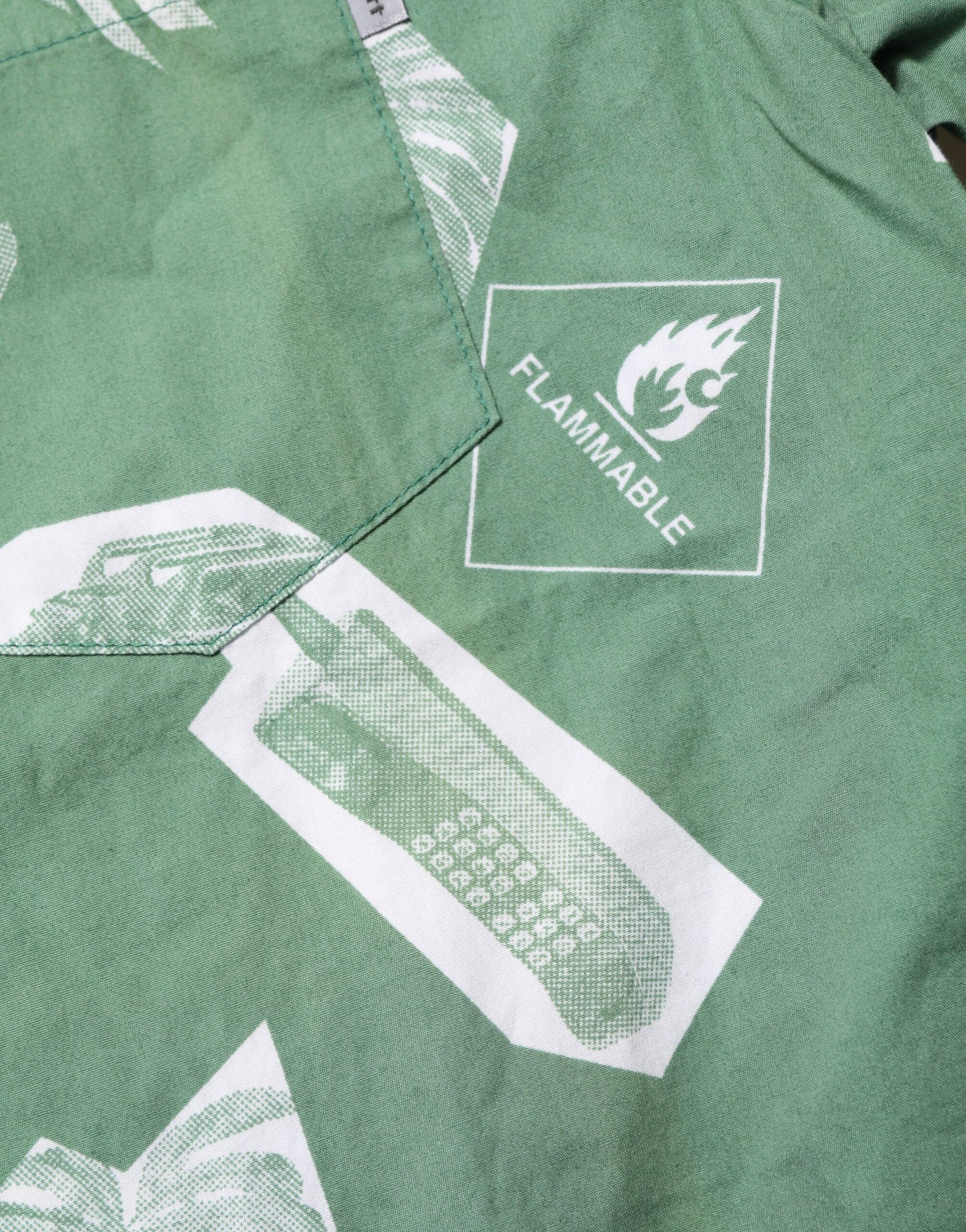 Carhartt Wip Green Printed Cotton Collared Short Sleeves Polo Shirt | Regal Royce