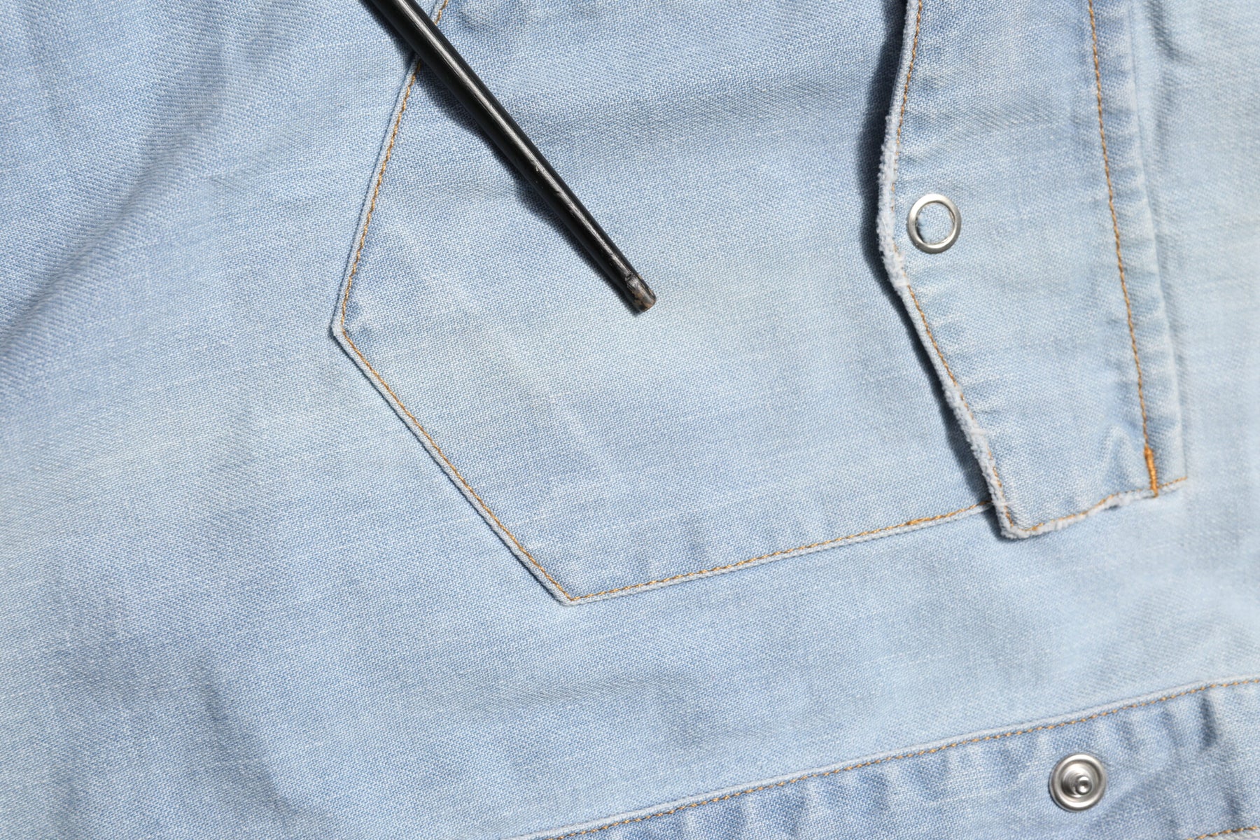 Maison Clochard Blue Denim Collared Long Sleeve Men Shirt | Regal Royce