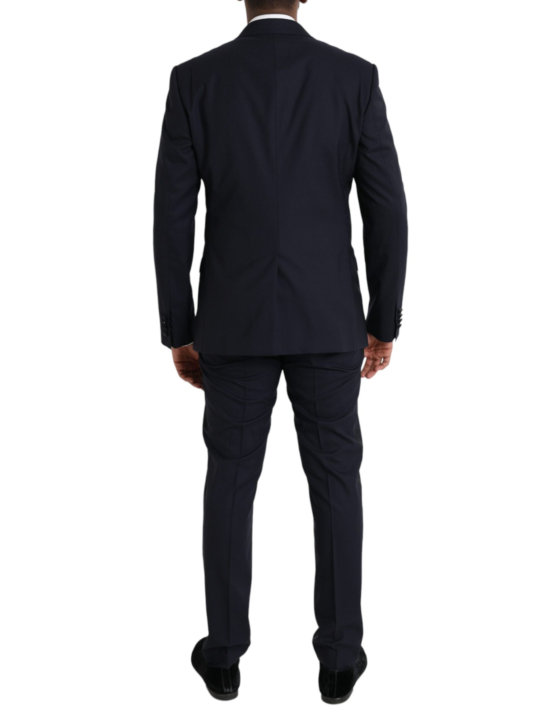 Dolce & Gabbana Blue Wool MARTINI 1 Button Men 3 Piece Suit | Regal Royce