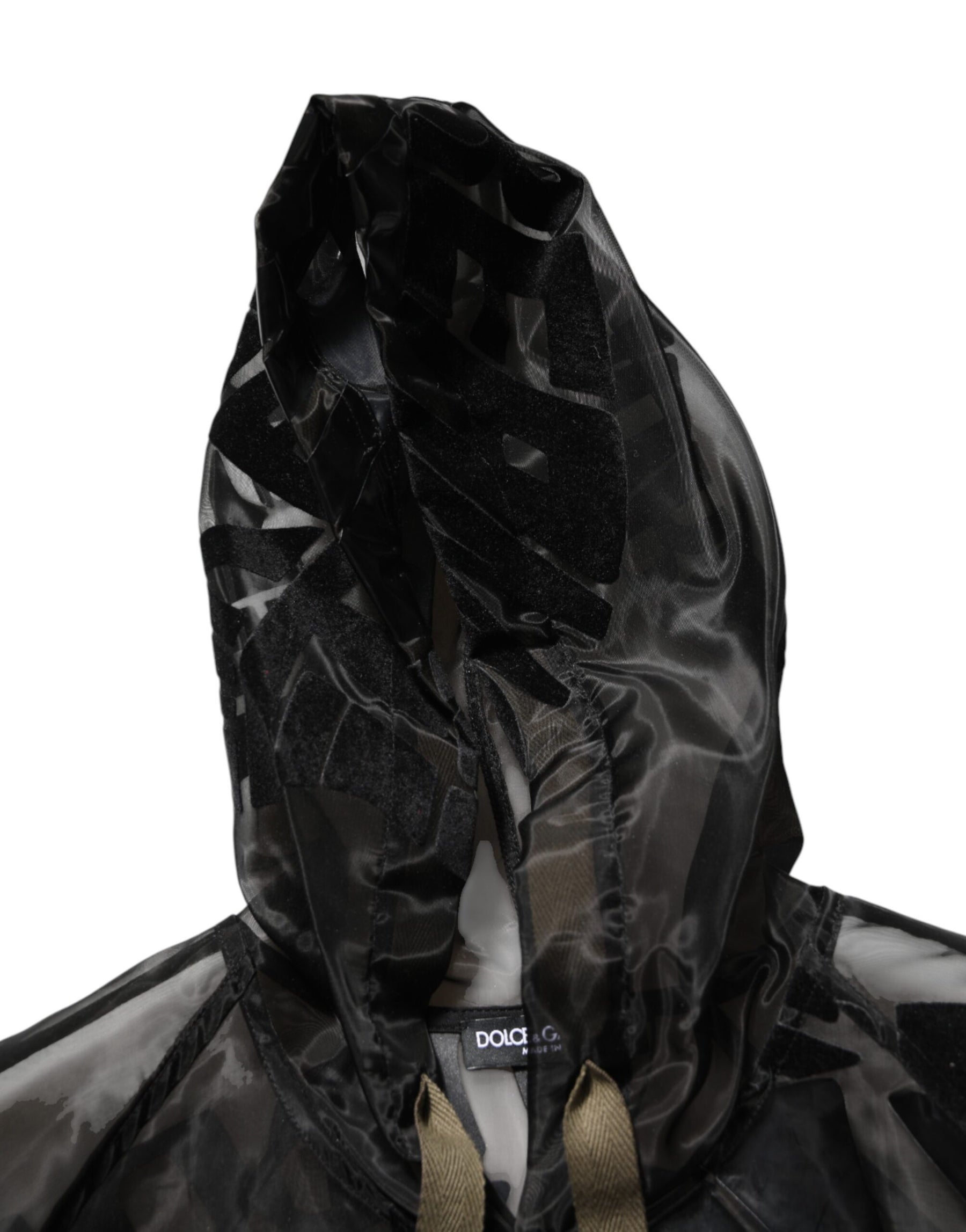 Dolce & Gabbana Black Camouflage Hooded Men Full Zip Sweater | Regal Royce