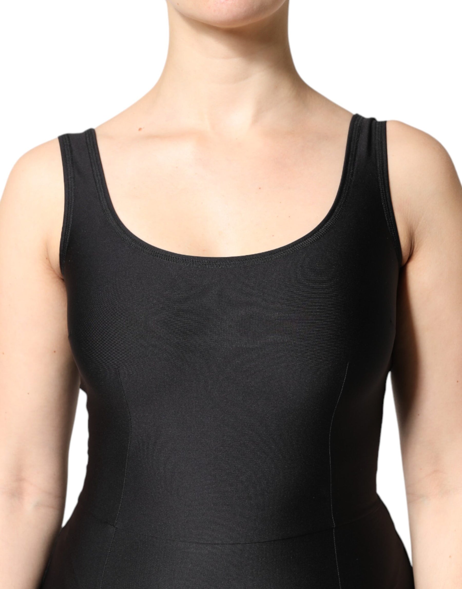 Dolce & Gabbana Black Sleeveless Bodycon Women Jumpsuit Dress | Regal Royce