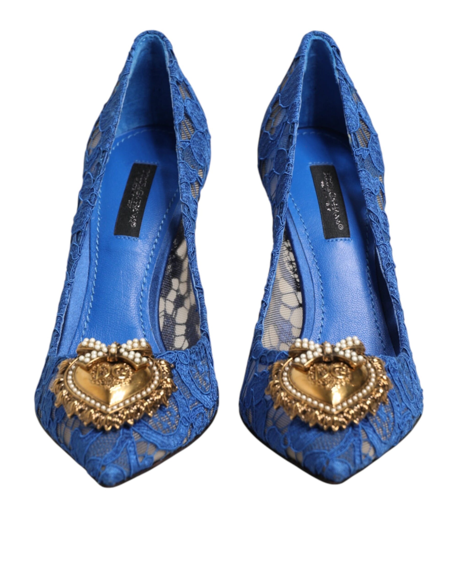 Dolce & Gabbana Blue Taormina Lace DEVOTION Pumps Shoes \ | Regal Royce