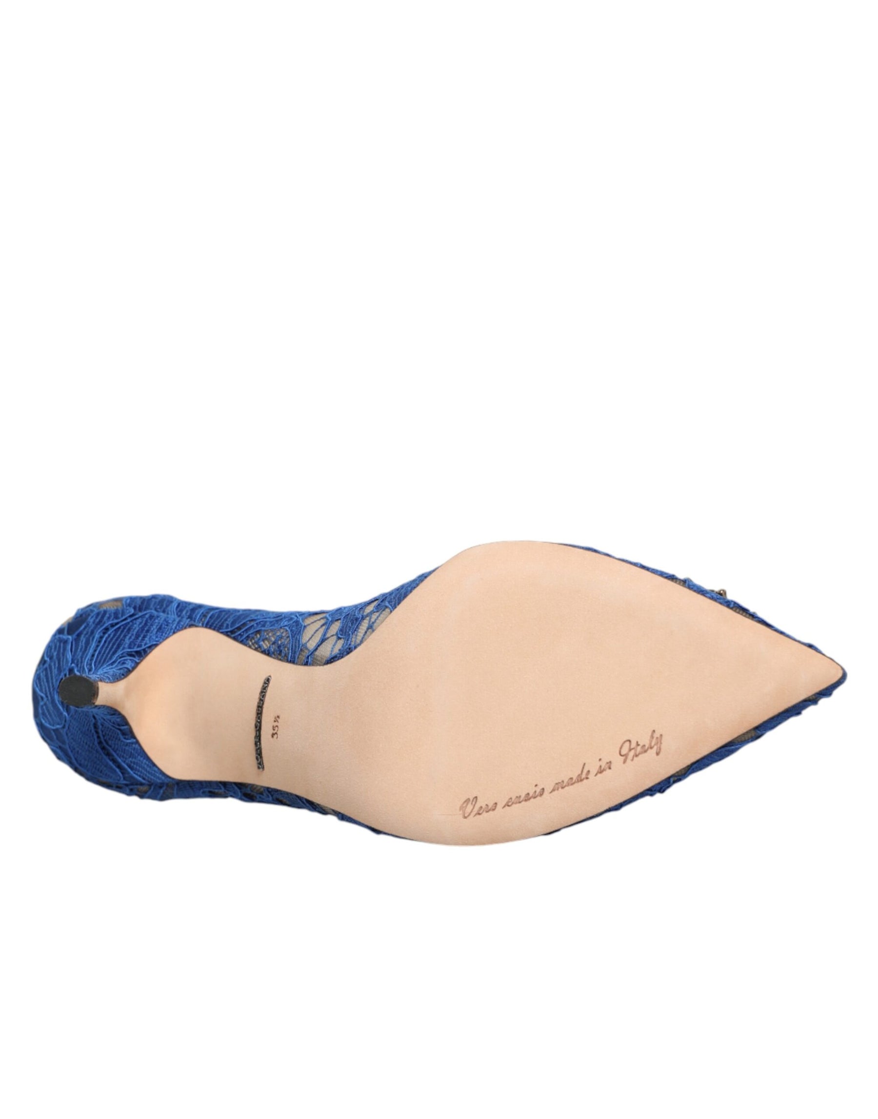 Dolce & Gabbana Blue Taormina Lace DEVOTION Pumps Shoes \ | Regal Royce