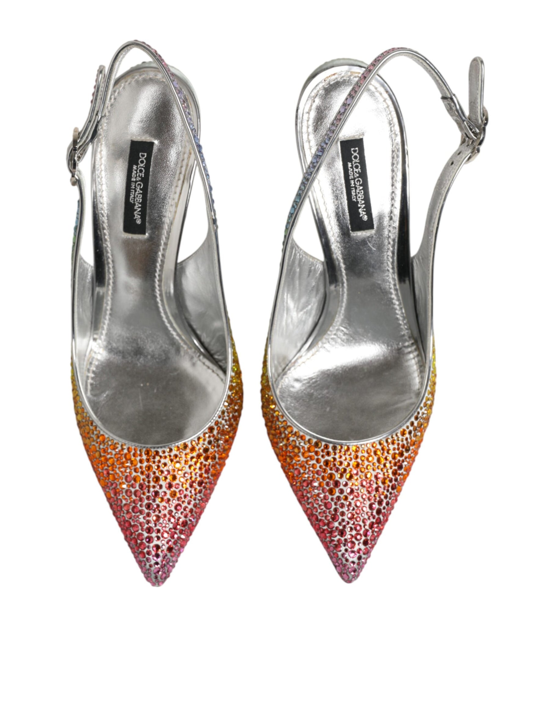 Dolce & Gabbana Multicolor Sequin Slingback Pumps Shoes | Regal Royce