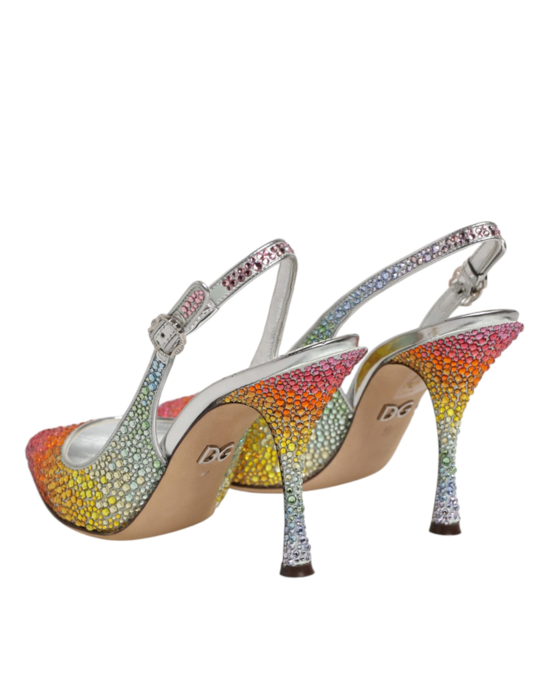 Dolce & Gabbana Multicolor Sequin Slingback Pumps Shoes | Regal Royce