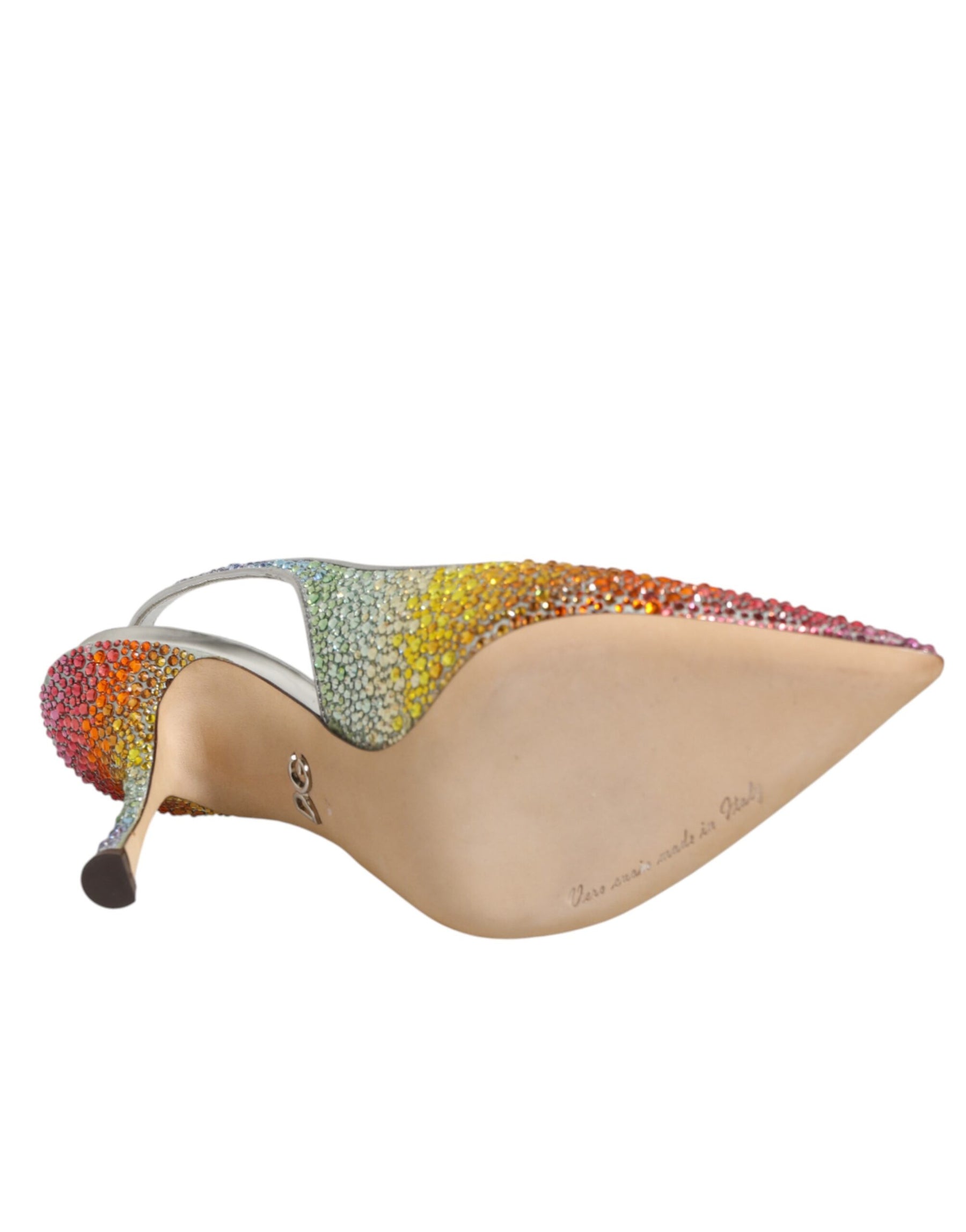 Dolce & Gabbana Multicolor Sequin Slingback Pumps Shoes | Regal Royce