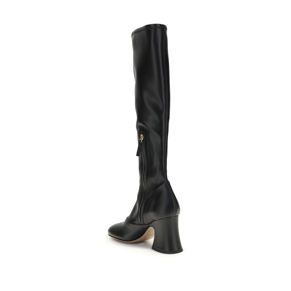 Chloé Black Leather High Heel Boots | Regal Royce