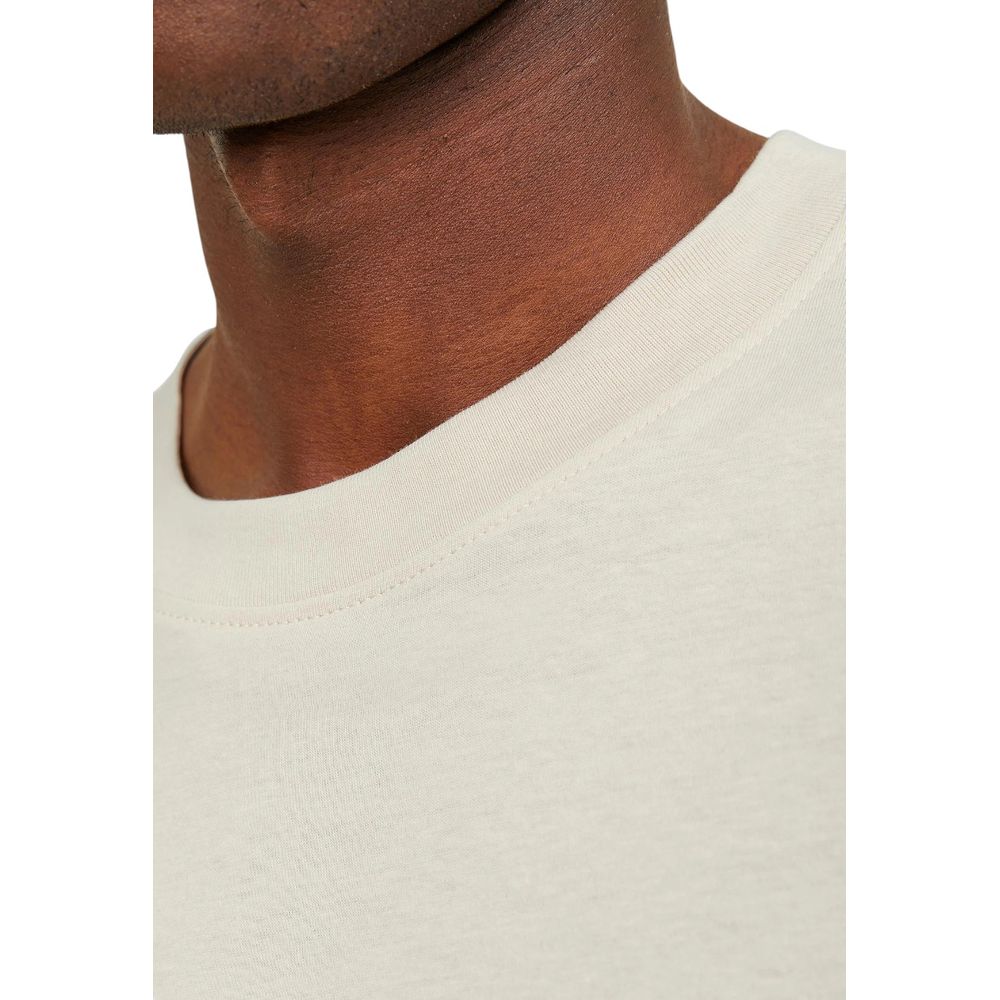 Jack Jones Beige Cotton T-Shirt | Regal Royce