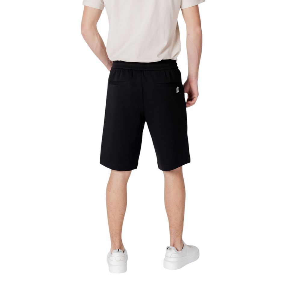 Armani Exchange Black Cotton Bermuda Shorts | Regal Royce