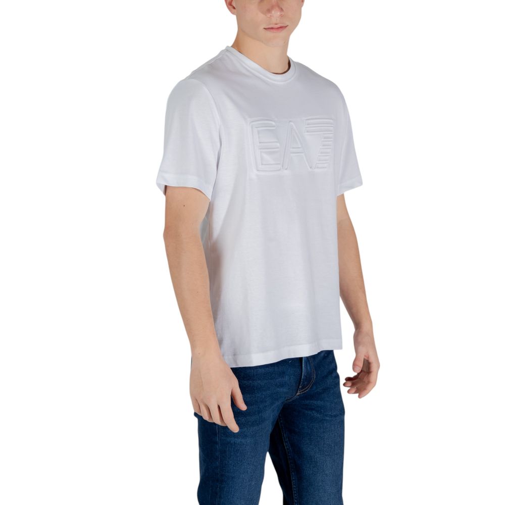 EA7 Emporio Armani White Cotton T-Shirt | Regal Royce