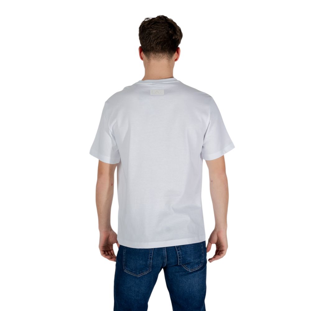 EA7 Emporio Armani White Cotton T-Shirt | Regal Royce