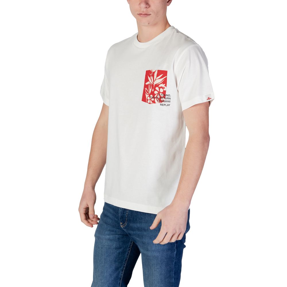 Replay White Cotton T-Shirt | Regal Royce
