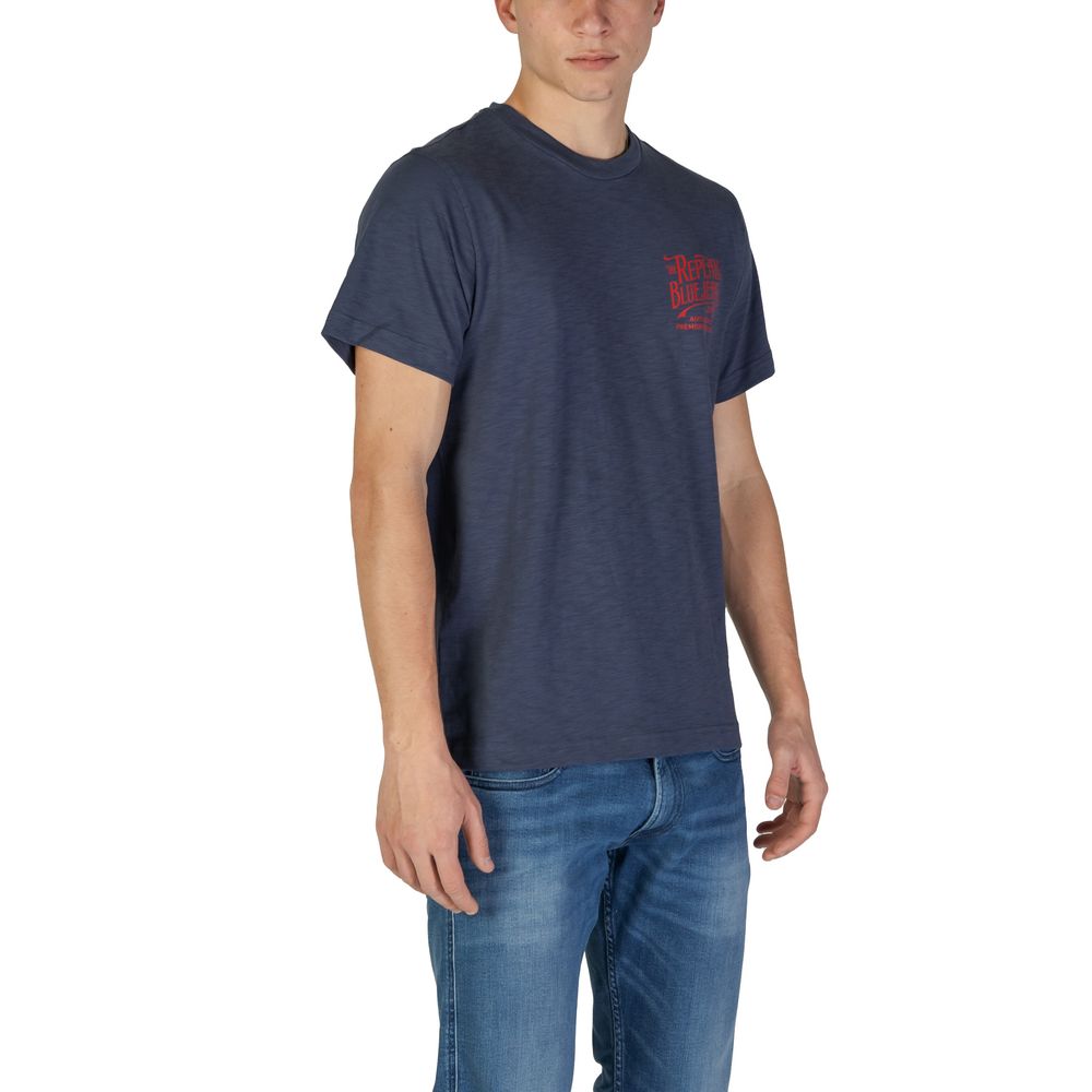 Replay Blue Cotton T-Shirt | Regal Royce