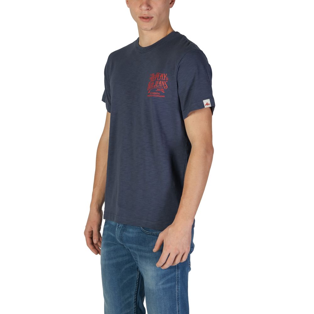Replay Blue Cotton T-Shirt | Regal Royce