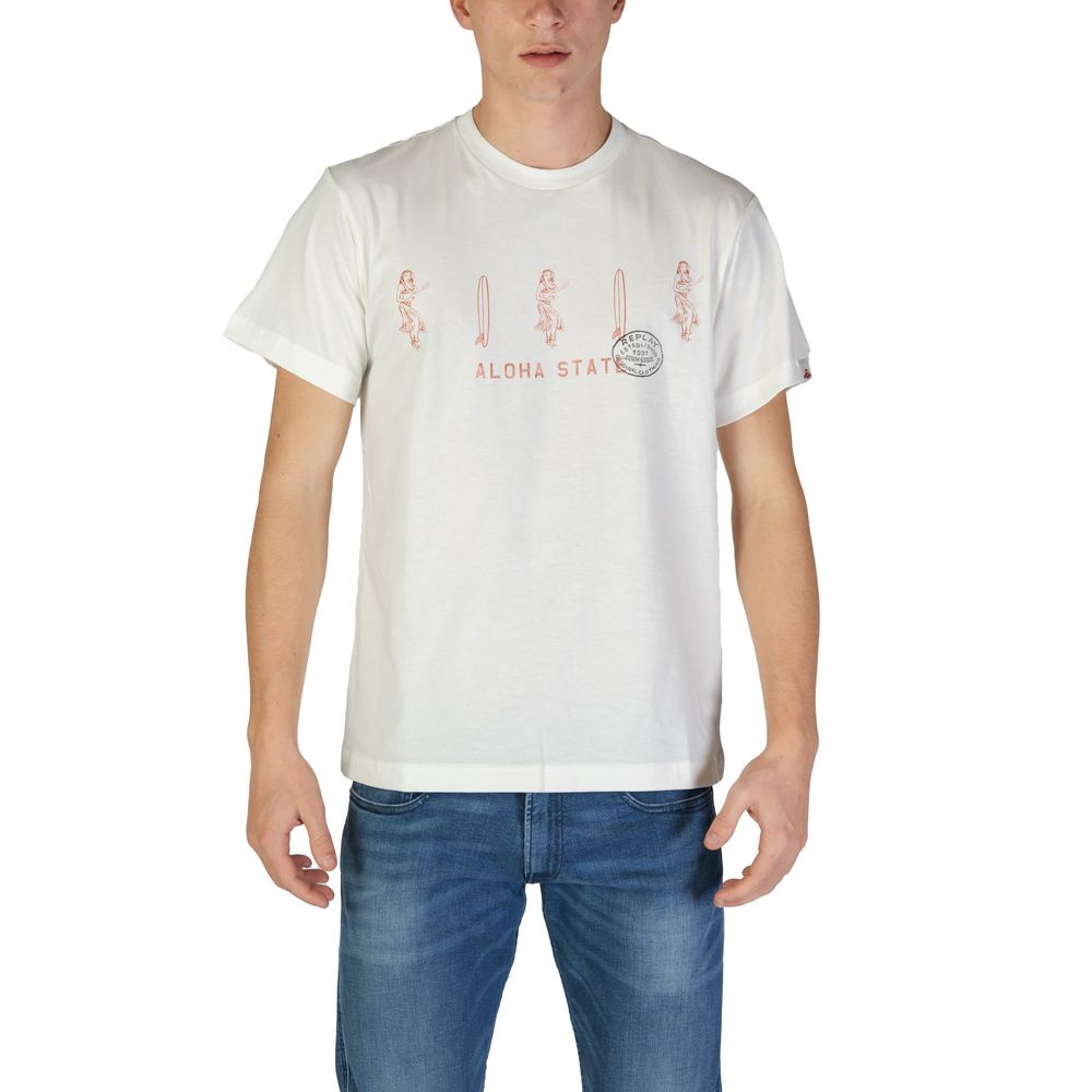 Replay White Cotton T-Shirt | Regal Royce
