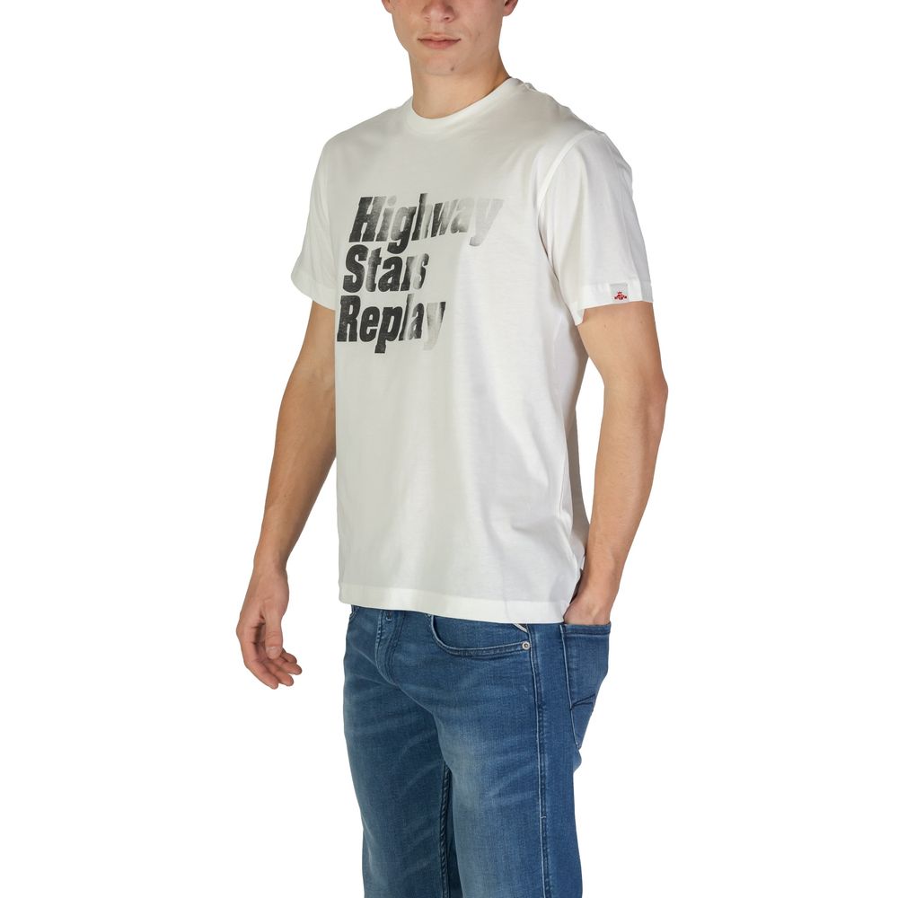 Replay White Cotton T-Shirt | Regal Royce