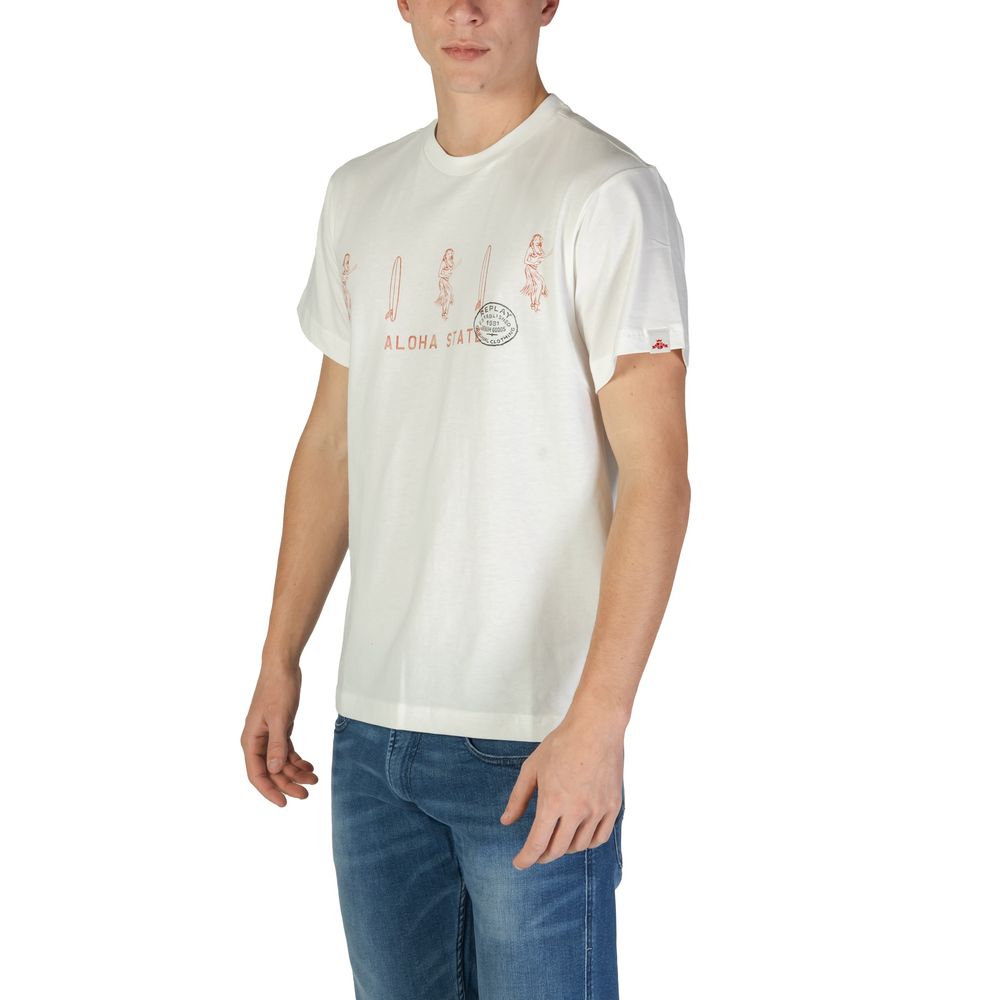 Replay White Cotton T-Shirt | Regal Royce