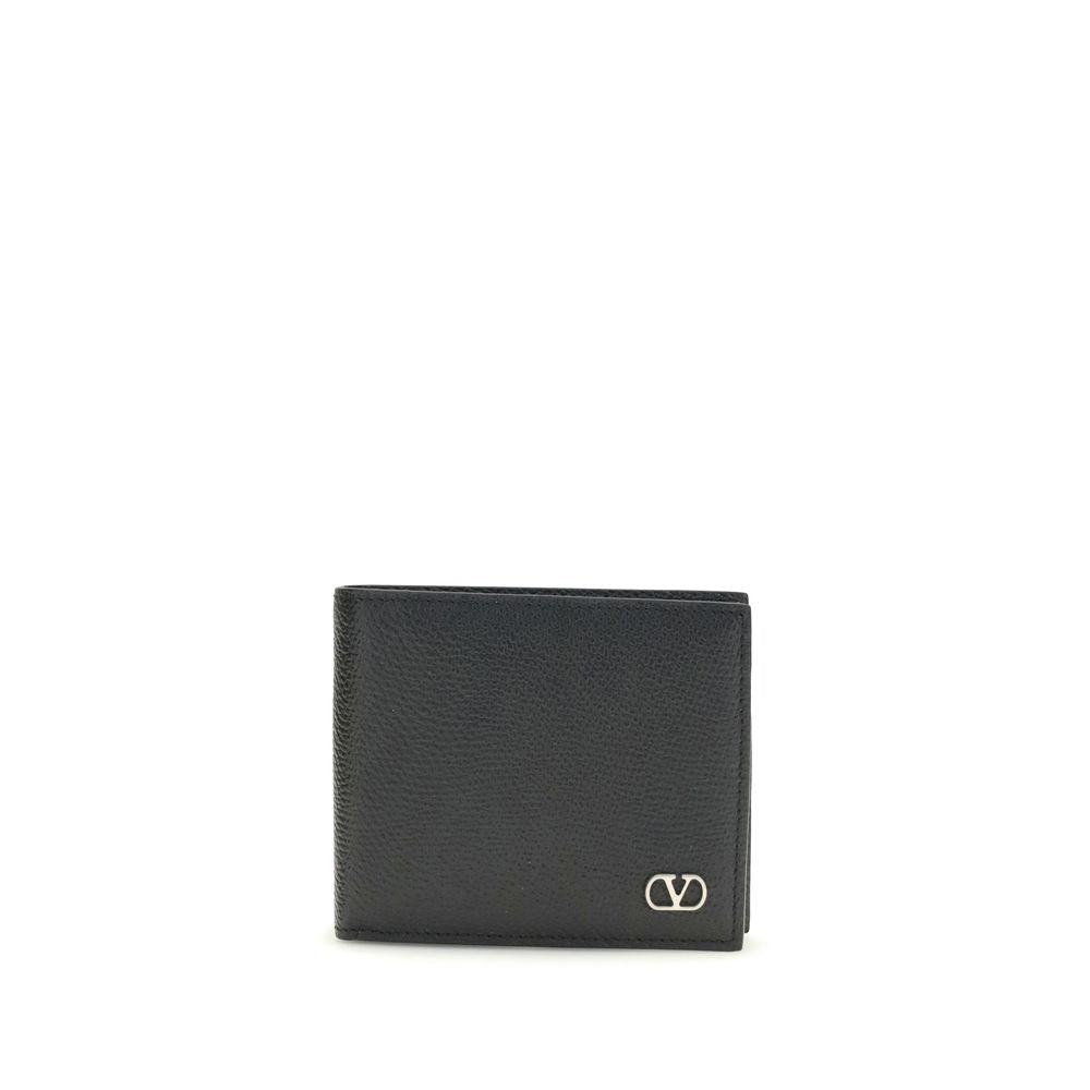 Valentino Garavani Black Calf Leather Bos Taurus Wallet | Regal Royce