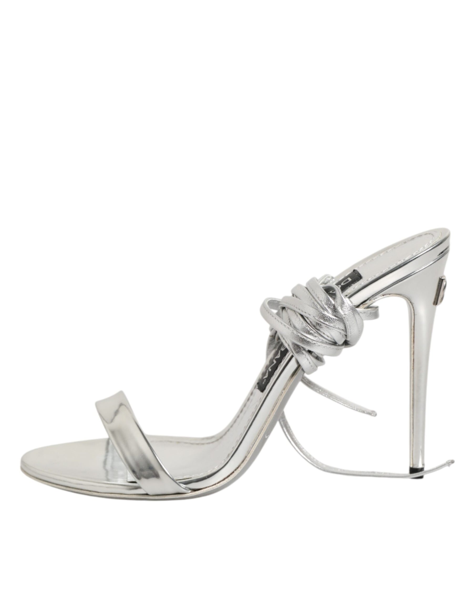 Dolce & Gabbana Silver Strappy High Heels Sandals Shoes | Regal Royce