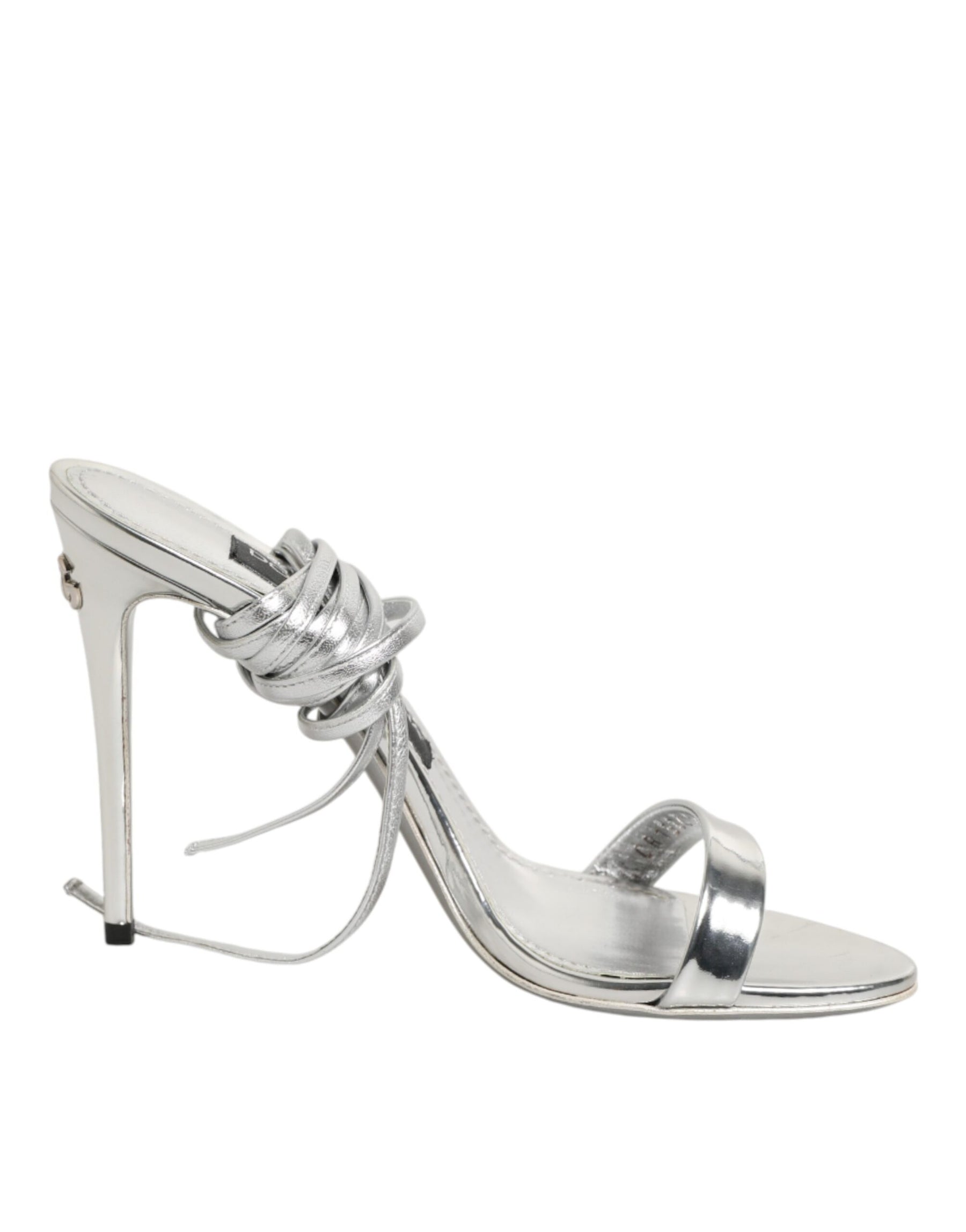Dolce & Gabbana Silver Strappy High Heels Sandals Shoes | Regal Royce
