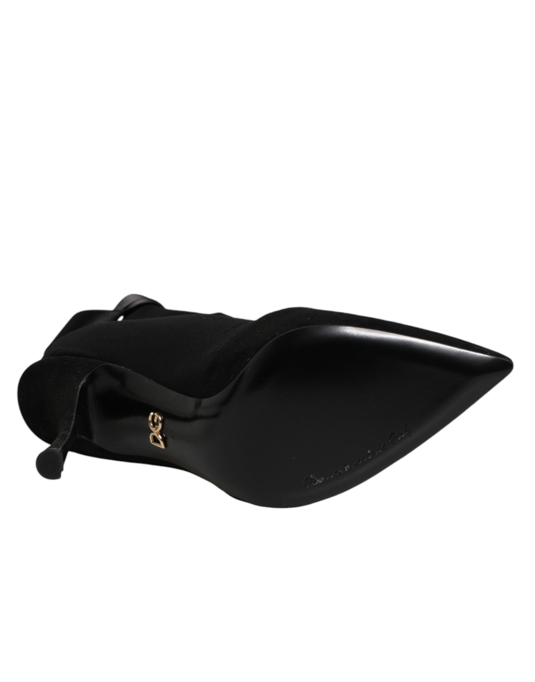 Dolce & Gabbana Black Stiletto Heels Lace Up Boots Shoes | Regal Royce