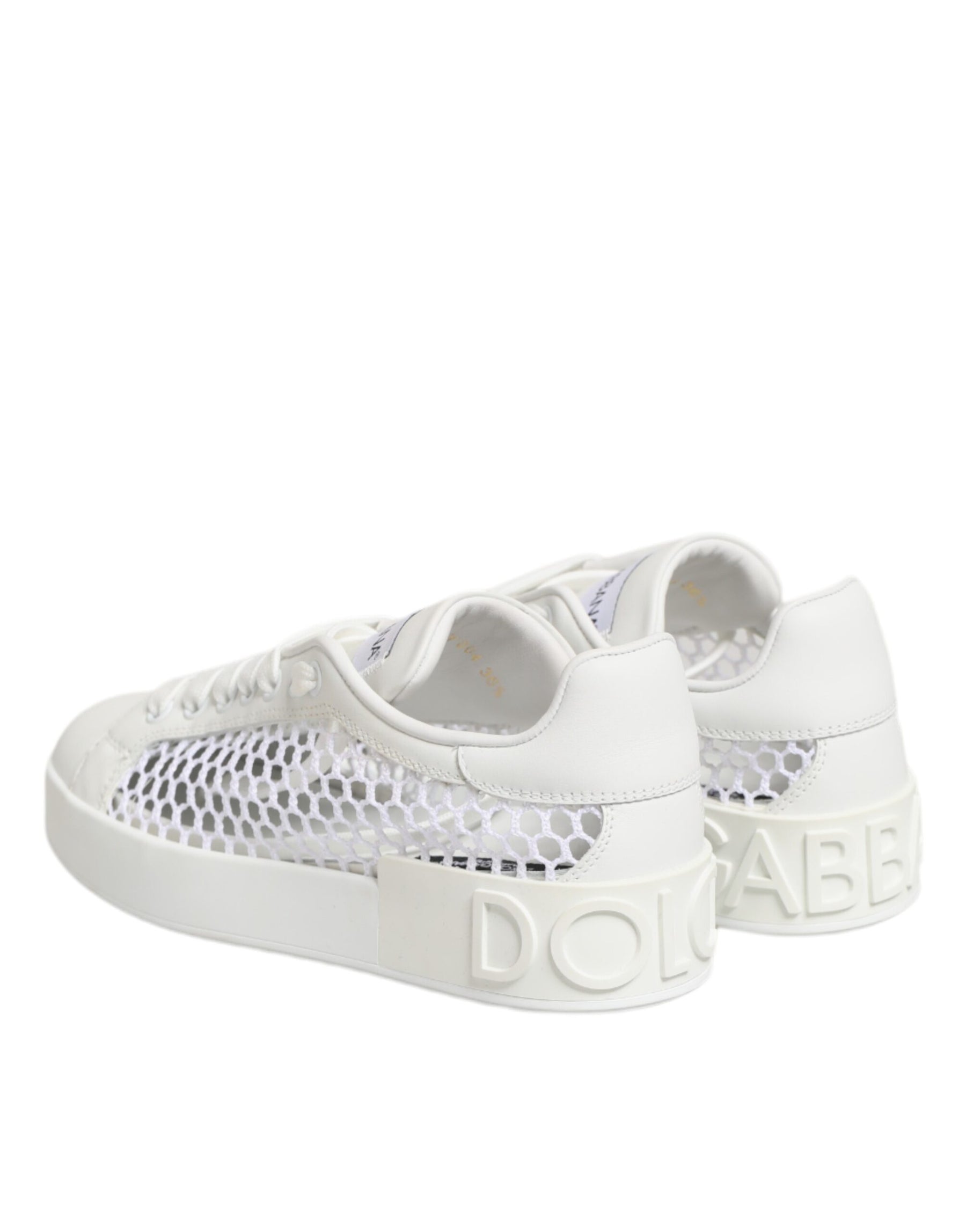 Dolce & Gabbana White Mesh Inserts Low Top Sneakers Shoes | Regal Royce