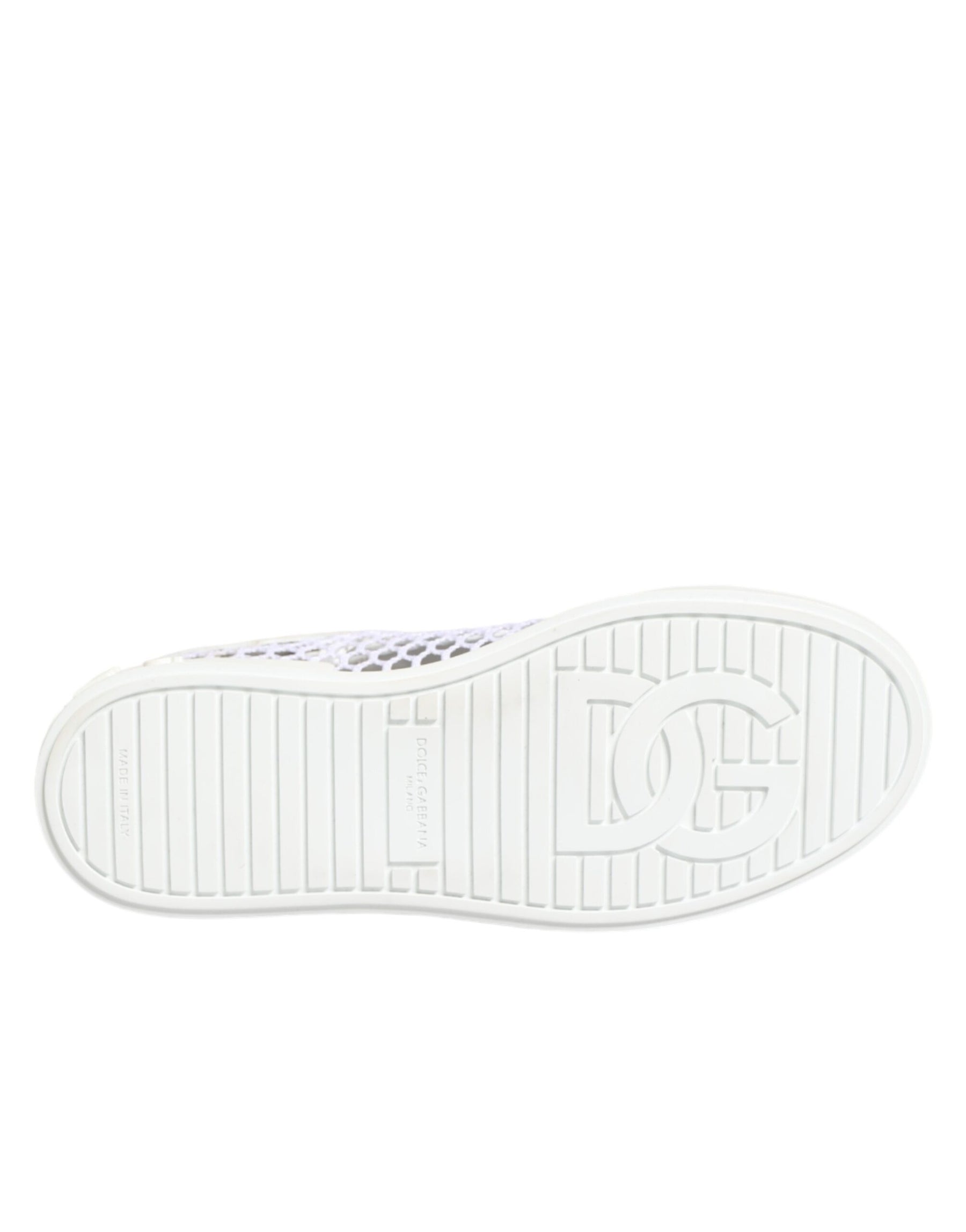 Dolce & Gabbana White Mesh Inserts Low Top Sneakers Shoes | Regal Royce