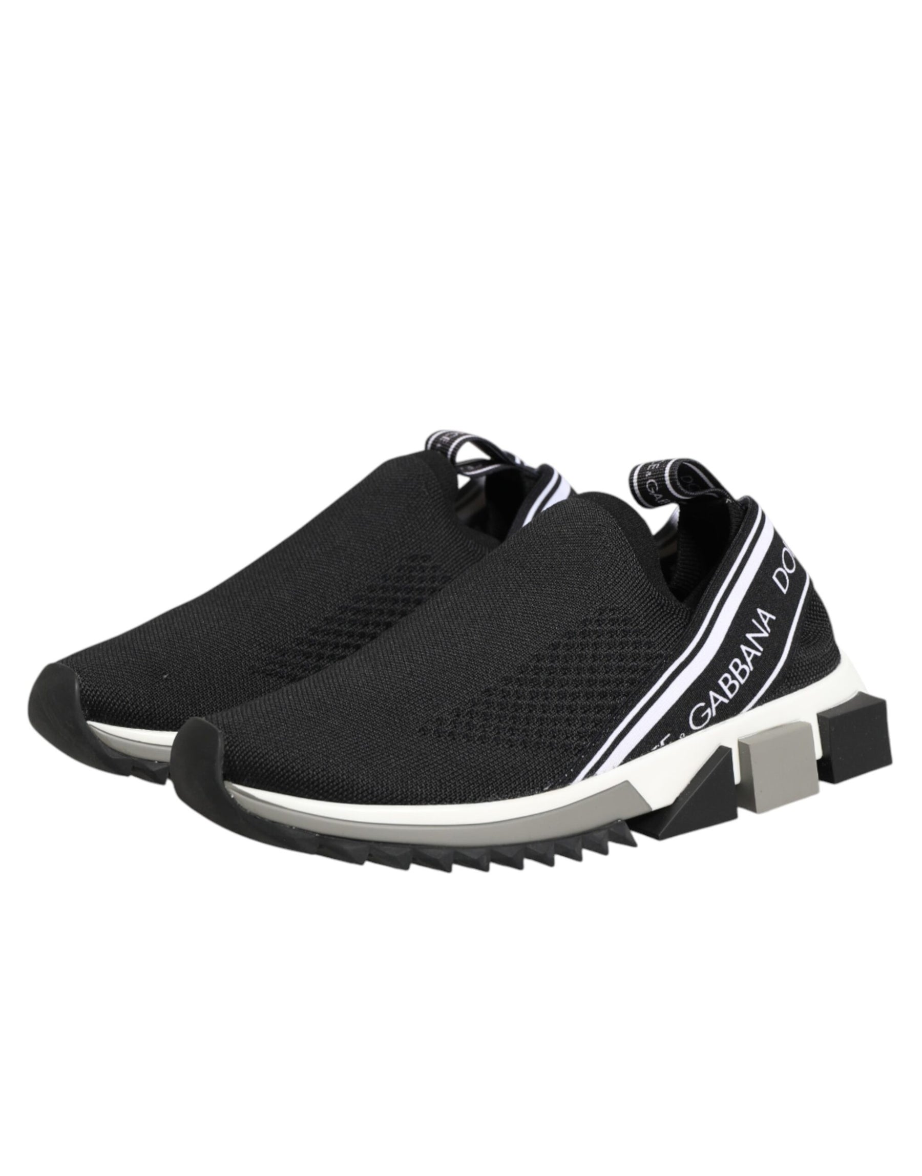 Dolce & Gabbana Black Slip On Sorrento Low Top Sneakers Shoes | Regal Royce