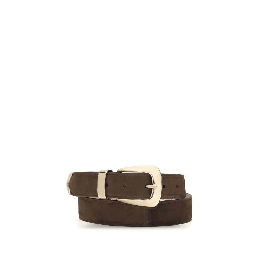 Khaite Brown Calf Leather Bos Taurus Regular Belt