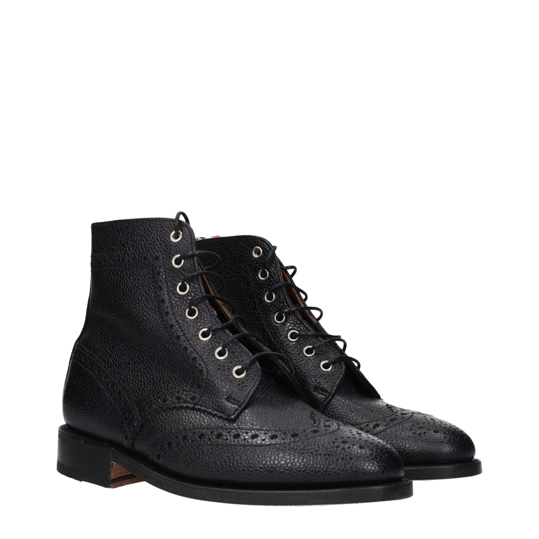 Thom Browne Black Leather Ankle Boots | Regal Royce