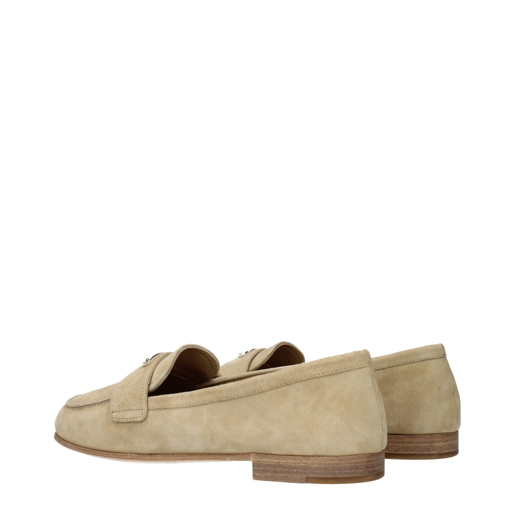 Prada Beige Leather Slip-On Loafers | Regal Royce
