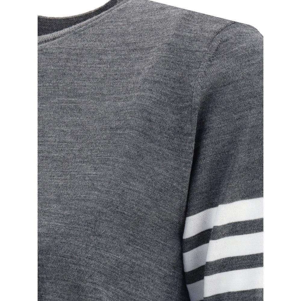 Thom Browne Gray Fleece Wool T-Shirt