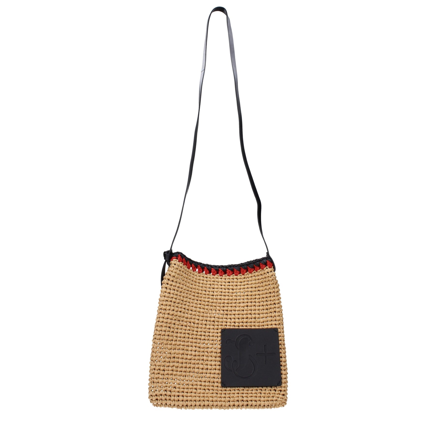 Jil Sander Beige Raffia Crossbody Bag | Regal Royce