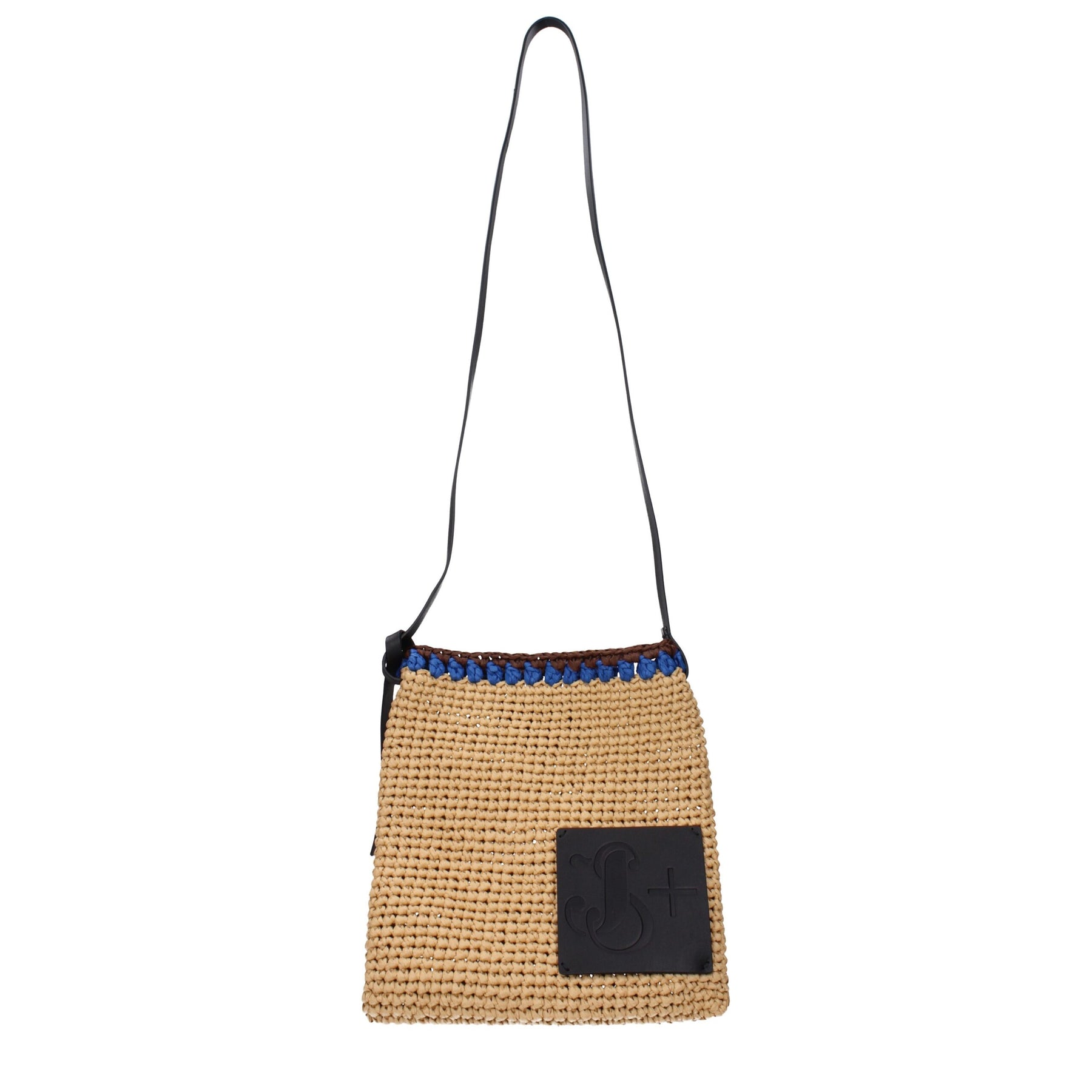 Jil Sander Beige Raffia Crossbody Bag | Regal Royce