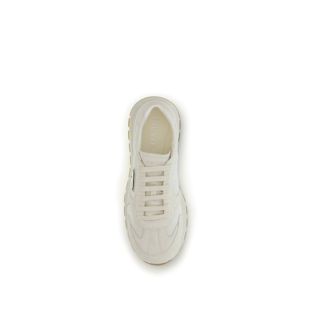 Prada Cream Recycled Polyamide Athletic Sneakers | Regal Royce