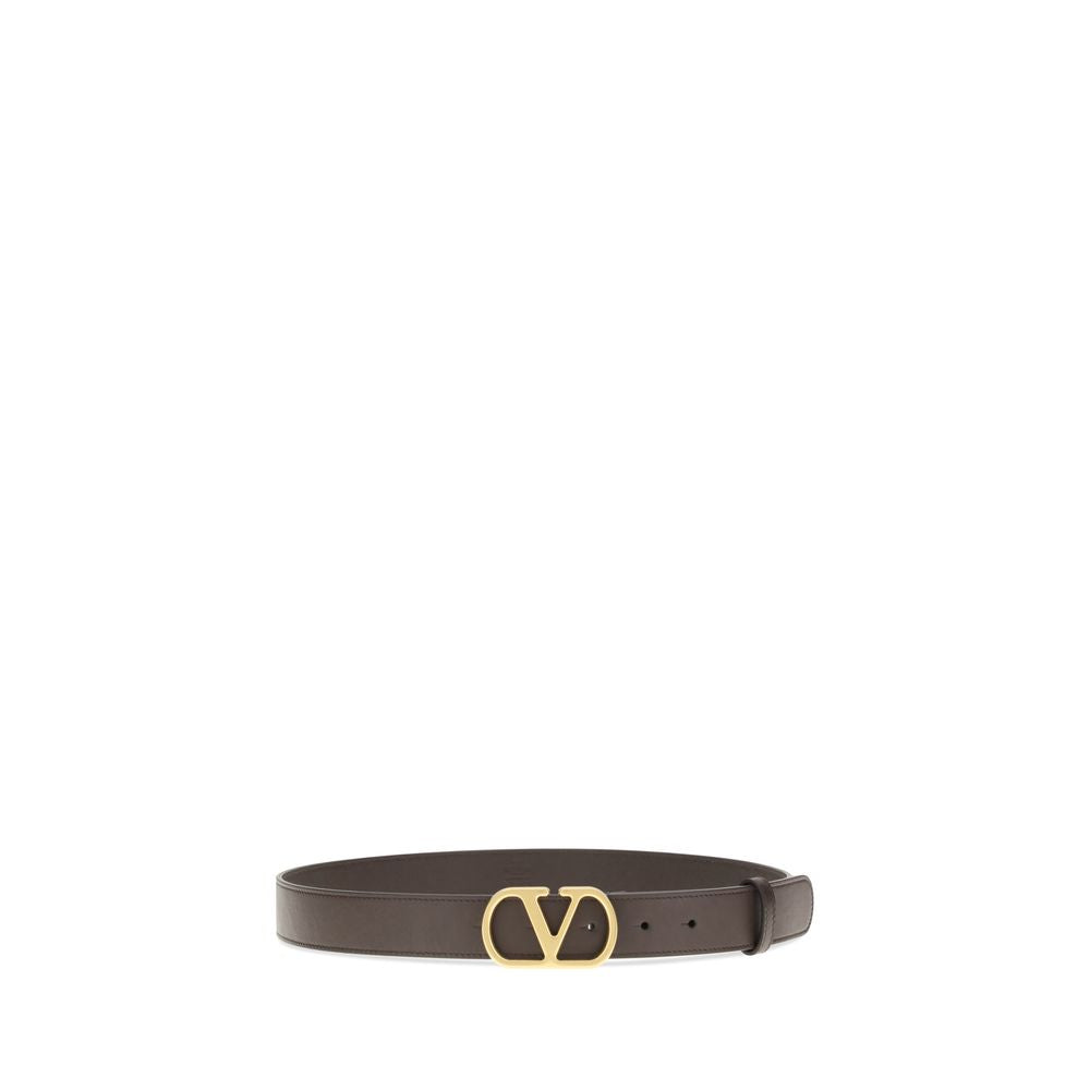 Valentino Garavani Brown Calf Leather Bos Taurus Regular Belt