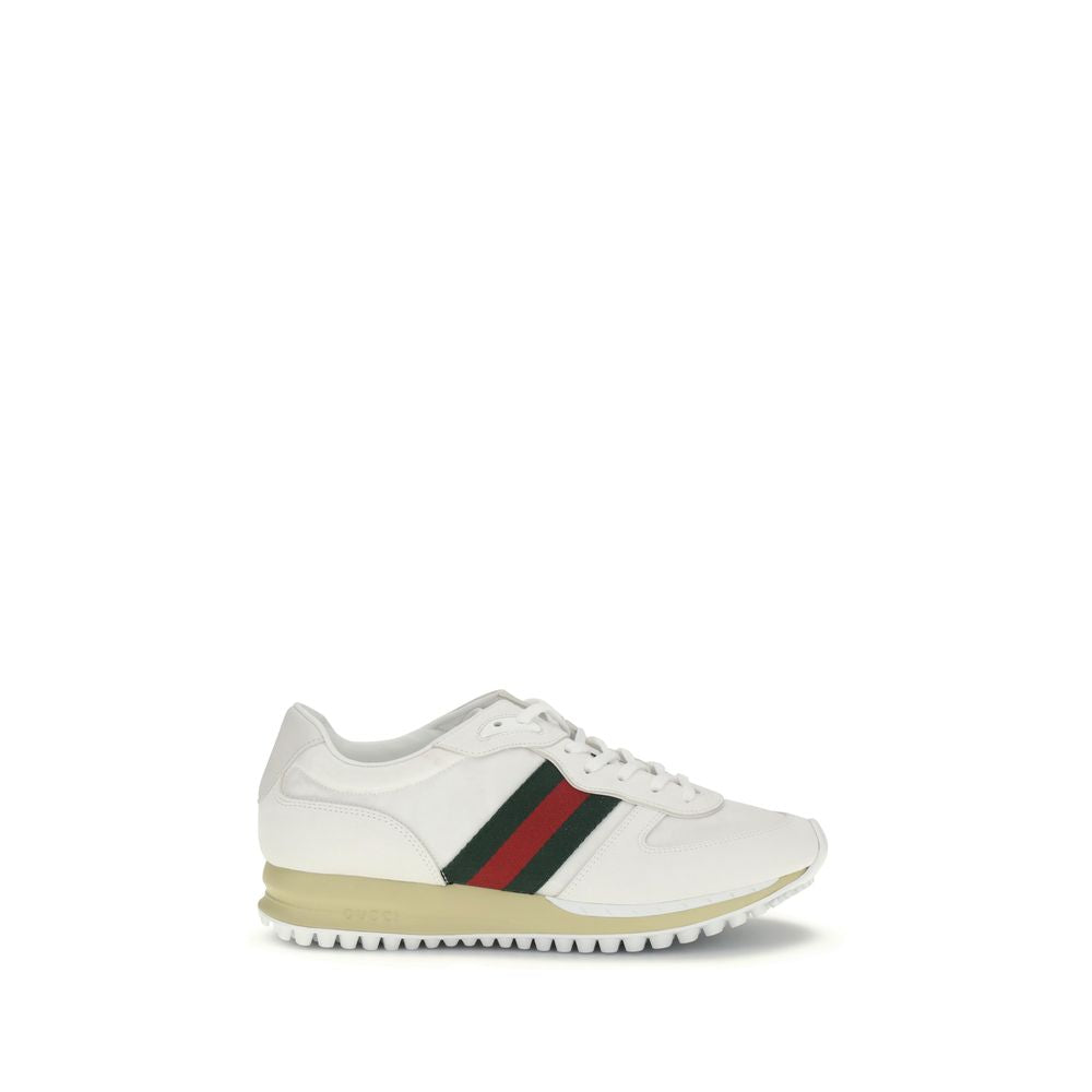 Gucci White Polyamide Athletic Sneakers | Regal Royce